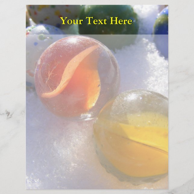 Glass Marbles Letterhead (Framsida)