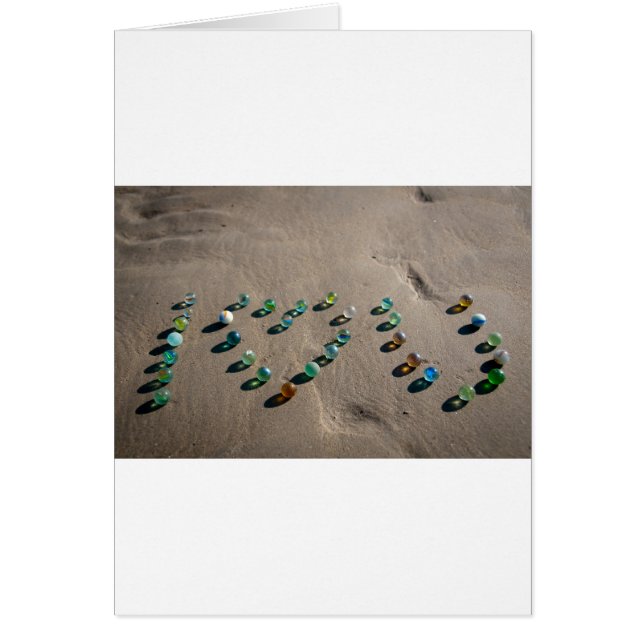 Glass marmor för hav Galore Hälsningskort (Framsidan)