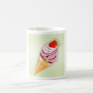 Glass med jordgubbsbär kaffemugg