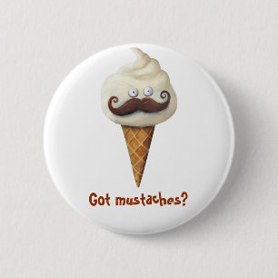 Glass med mustascher knapp