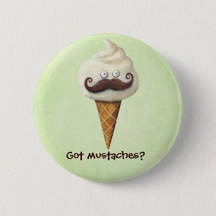 Glass med mustascher knapp