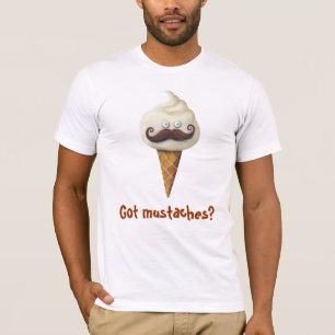 Glass med mustascher tee