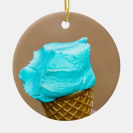 Glass med våffelmakro julgransprydnad keramik