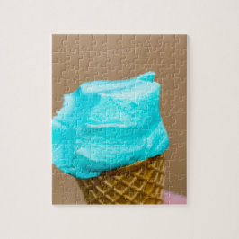 Glass med våffelmakro pussel