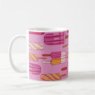 Glass mönster, illustration. kaffemugg
