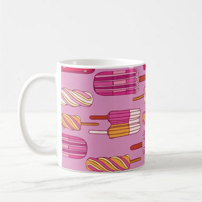 Glass mönster, illustration.  kaffemugg (Vänster)