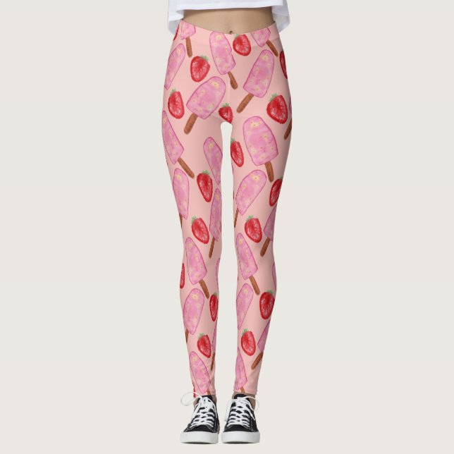 Glass mönster | Lollies mönster | Lollipop 19 Leggings (Framsida)