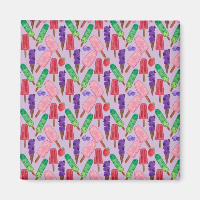 Glass mönster | Lollies mönster | Lollipop 21 Magnet (Framsidan)