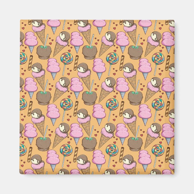 Glass mönster | Lollies mönster | Lollipop 26 Magnet (Framsidan)