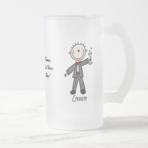 Glass mugg för brudgumanpassade