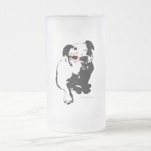 Glass mugg för bulldogg