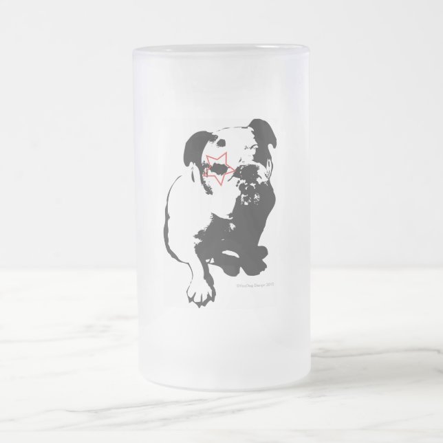 Glass mugg för bulldogg (Center)