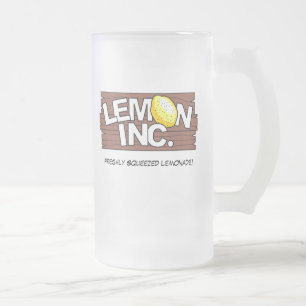 Glass mugg för Citron Inc. logotyp