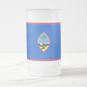 Glass Mugg med flagga av Guam, Förenta staterna