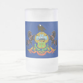 Glass Mugg med flagga av Pennsylvania, USA