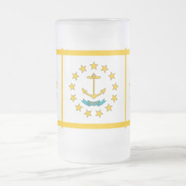 Glass Mugg med flagga i Rhode island, USA