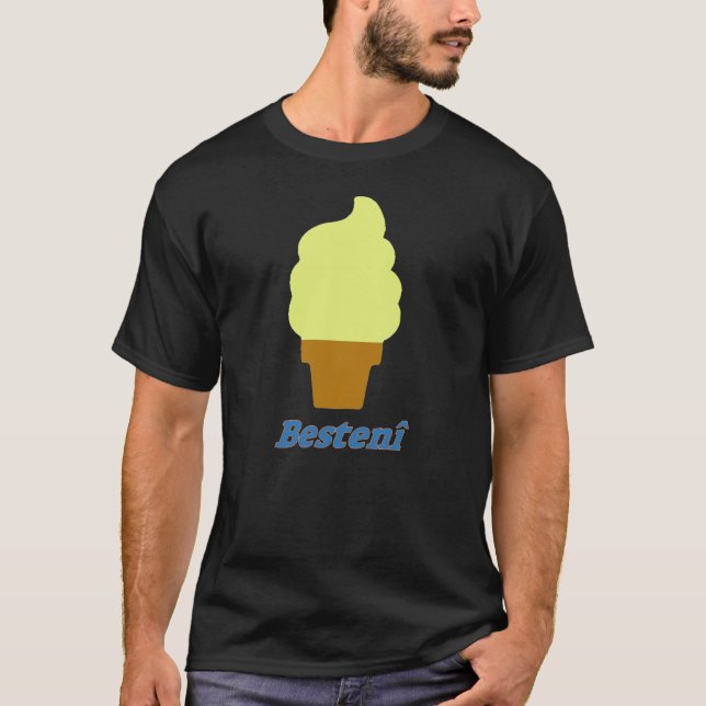 Glass och texten Bestenî Tee Shirt (Framsida)