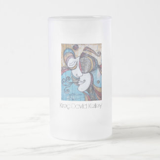 Glass ölmugg "för populär bris" frostat ölglas