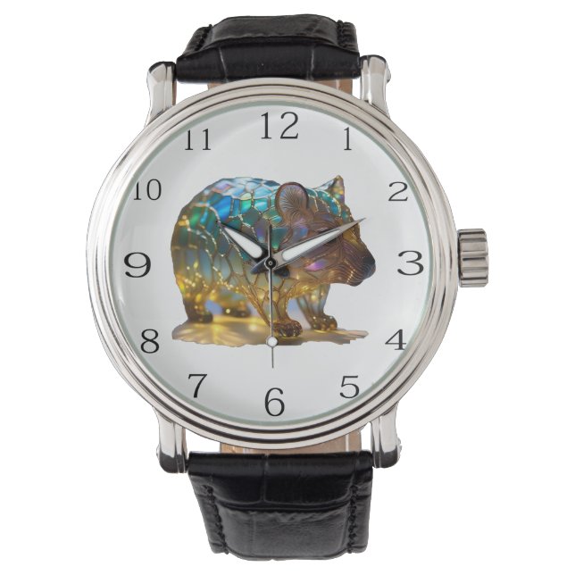 Glass Opalized Australian Wombat Armbandsur (Framsida)