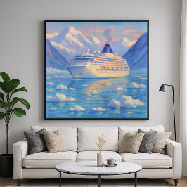 Glass - Pastellfärgning av Stil Art Poster