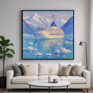 Glass - Pastellfärgning av Stil Art Poster