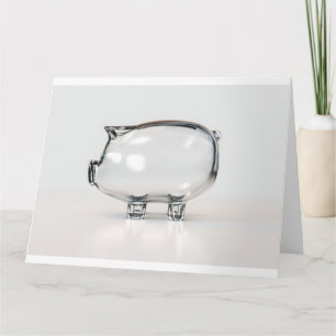 Glass Piggy Bank Kort
