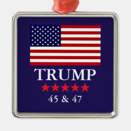 GLASS PRESIDENT DONALD TRUMP CHRISTMAS ORNAMENT