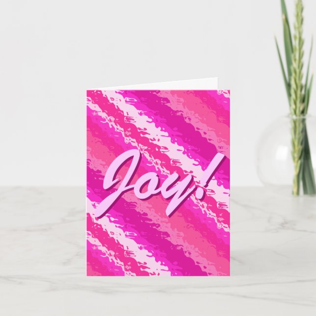 Glass rand - nyanser av djup rosa helgkort (Framsida)