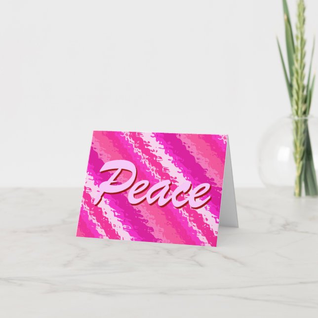 Glass rand - nyanser av djup rosa helgkort (Framsida)
