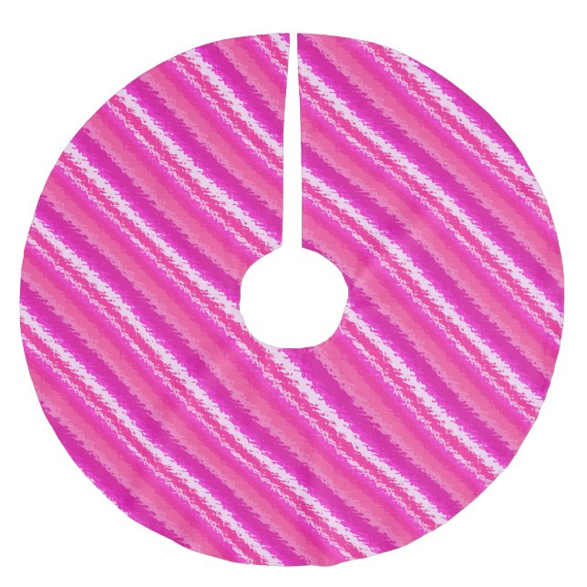 Glass rand - nyanser av djup rosa julgransmatta borstad polyester (Framsidan)