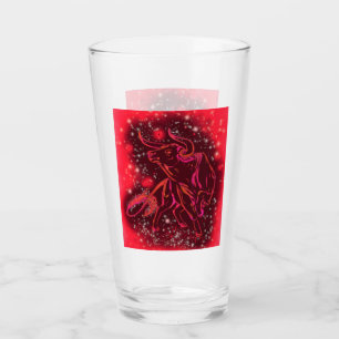 Glass Red Bull som går på Starry Natt Glaskopp