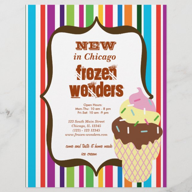 Glass-salong Reklamblad (Framsidan)