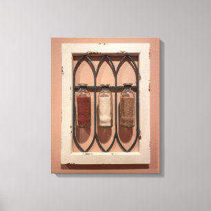 Glass Sand Flaskor Wall Art Canvastryck