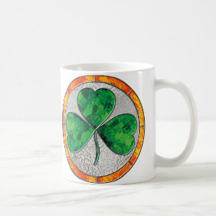 Glass Shamrock Kaffemugg