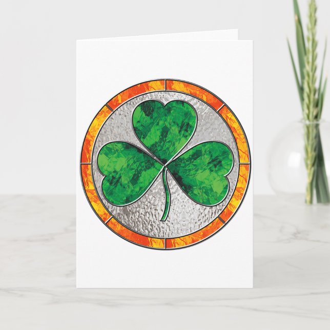 Glass Shamrock Kort (Framsida)