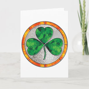 Glass Shamrock Kort