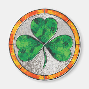 Glass Shamrock Magnet