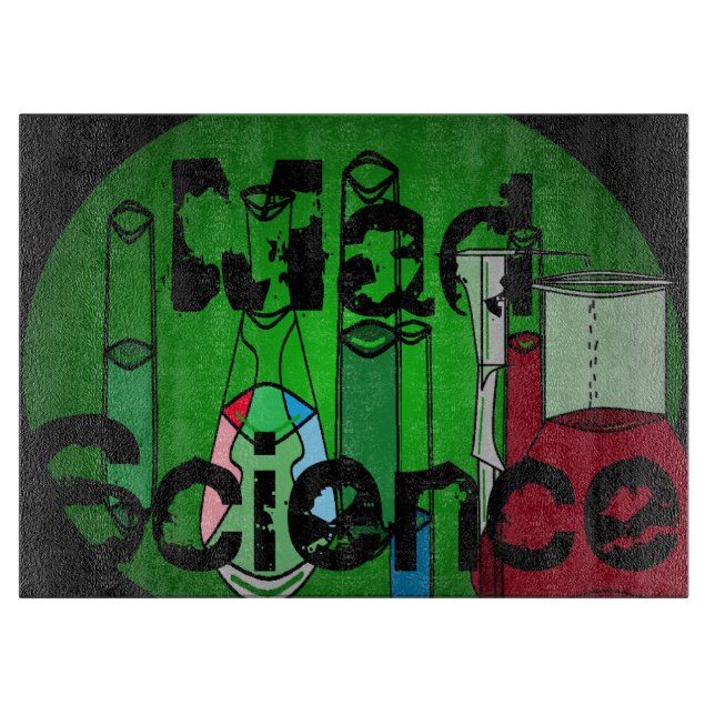 Glass skärbräda 2 för tokigt vetenskapsGeekkök (Framsidan)