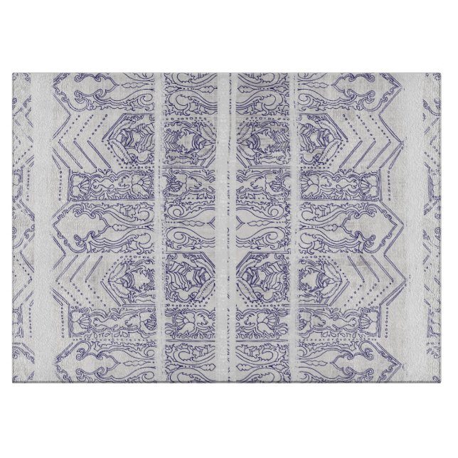 Glass skärbräda - Boho dekor (Framsidan)