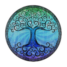 Glass skärbräda - 'Celtic träd av Life