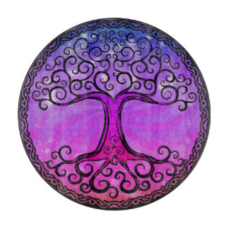 Glass skärbräda - 'Celtic träd av Life