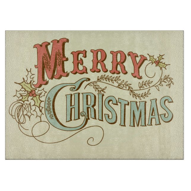 Glass skärbräda/god jul (Framsidan)