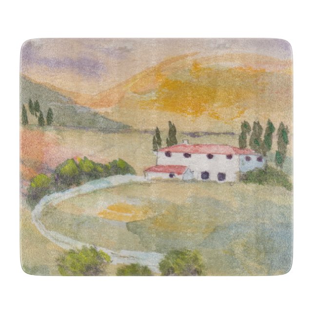 Glass skärbräda - Tuscany, italien (Framsidan)
