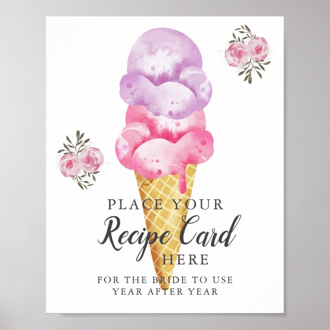 Glass Skriv receptkort här skylt (Framsidan)