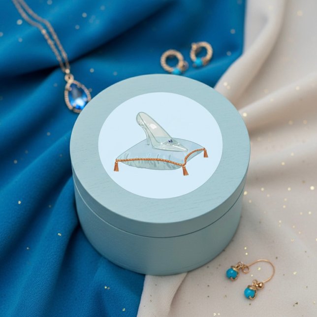 Glass Slipper Runt Klistermärke (Skapare uppladdad)