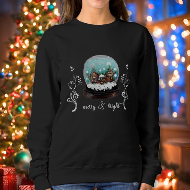 Glass Snowball Winter Village Bright jul T Shirt (Skapare uppladdad)