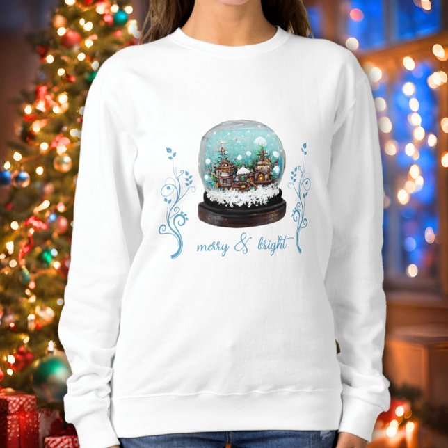 Glass Snowball Winter Village Bright jul T Shirt (Skapare uppladdad)