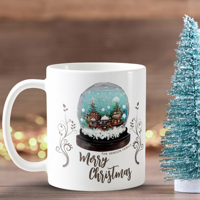 Glass Snowball Winter Village Foliage jul Kaffemugg (Skapare uppladdad)