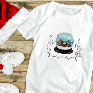 Glass Snowball Winter Village Plant jul T Shirt