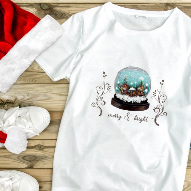 Glass Snowball Winter Village Plant jul T Shirt (Skapare uppladdad)